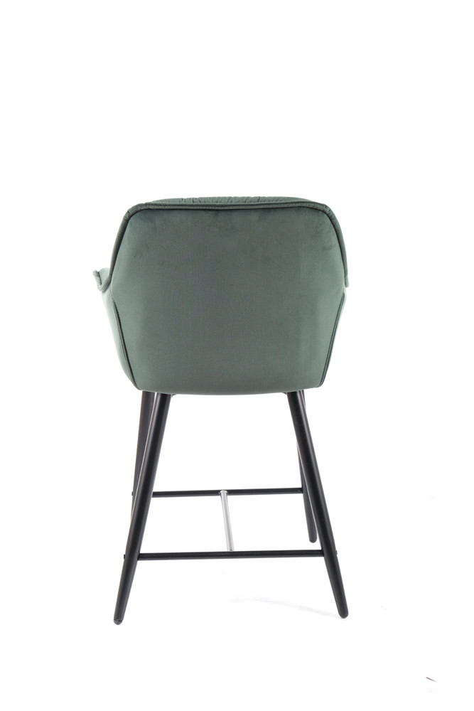 Židle barová černá CHERRY H-2 VELVET - zobrazení 360