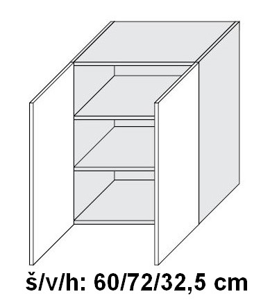 Horní skříňka MALMO DUB HALIFAX 60 cm              
