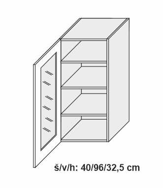 Horní skříňka SIGNUM BÍLÁ 40 cm