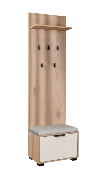 Komoda s věšákem canella strata/cashmere SMART