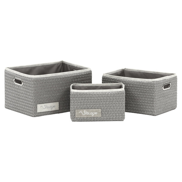 Koš regálový šedá 3 ks DT3029 GREY