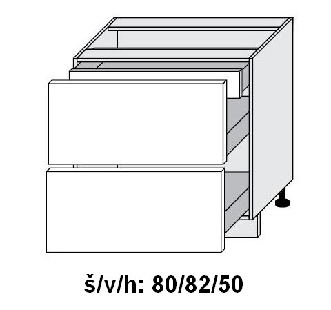 Dolní skříňka se zásuvkami EMPORIUM WHITE 80 cm