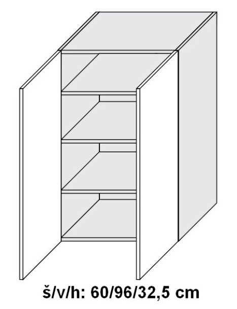 Horní skříňka MALMO DUB HALIFAX 60 cm