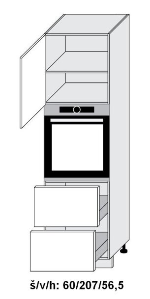 Dolní skříňka vysoká SIGNUM BÍLÁ 60 cm                                                                                                                                                                
