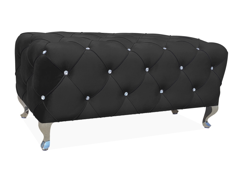 Taburet černý HESTIA VELVET
