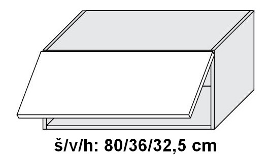 Horní skříňka MALMO DUB HALIFAX 80 cm                          