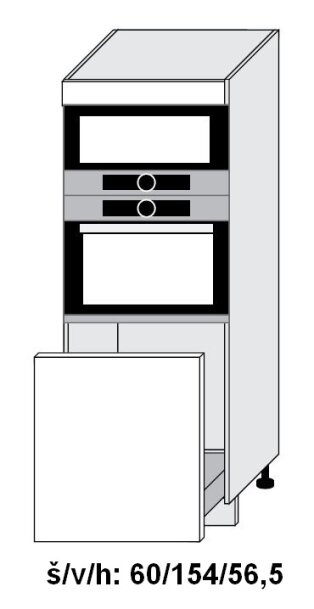kuchyňská skříňka dolní vysoká OPTIMUM BÍLÁ D5AR/60/154 - bílá alpská                                                                                                                         