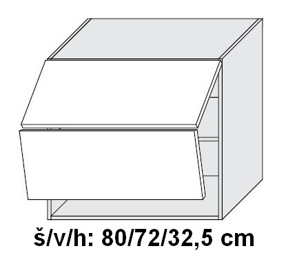 Horní skříňka MALMO DUB HALIFAX 80 cm                                                                                               