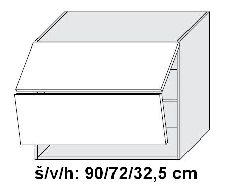Horní skříňka MALMA DUB HALIFAX 90 cm                                                                     