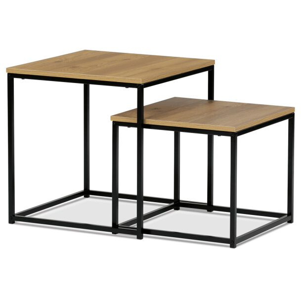 Set 2 ks konferenčních stolků černá/dub divoký AF-076 OAK