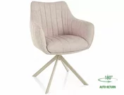 Křeslo jídelní tm.béžová AZALIA LEO cashmere