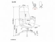 Židle kancelářská šedá Q-09