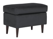 Taburet čalouněný šedý RON VELVET