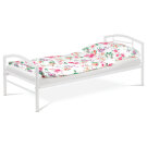 Postel jednolůžková kovová bílá BED-1900 WT