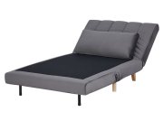 Křeslo rozkládací tmavě šedé BILLY VELVET