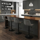 Židle barová šedá AUB-V3066 GREY3