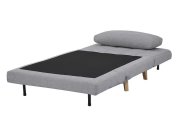 Křeslo rozkládací tmavě šedé BILLY VELVET