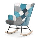 Houpací křeslo patchwork AK-374 PW2