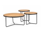 Set konferenčních stolků bílá/černá DEMETER
