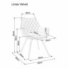 Židle jídelní béžová LINEA VELVET
