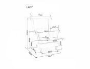 Křeslo žluté LADY VELVET