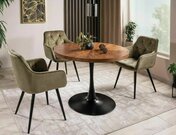 Židle jídelní otočná olivová MANGO VELVET