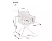 Křeslo jídelní šedá AZALIA BREGO