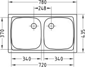 Dřez Basic 160 NAT odtok se špuntem 1 1/2