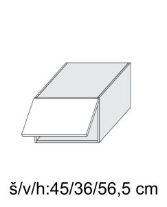 Horní skříňka nástavec SIGNUM BÍLÁ 45 cm