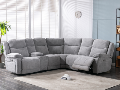 Rohová sedací souprava Light Grey HERBERT