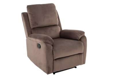 Křeslo polohovací cappuccino SPENCER 1 VELVET