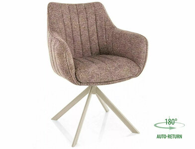Křeslo jídelní tm.béžová AZALIA LEO cashmere