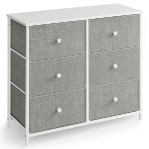 Komoda 6 zásuvek šedá AUK-E1032 GREY