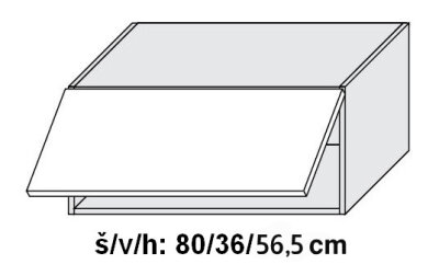Kuchyňská skříňka horní QUANTUM BEIGE MAT W6B/80 HK AVENTOS - bílá alpská