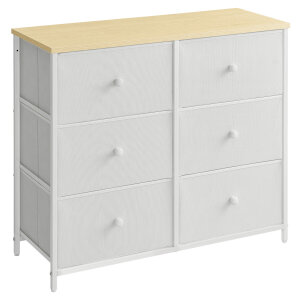 Komoda 6 zásuvek bílá AUK-E1032 WT