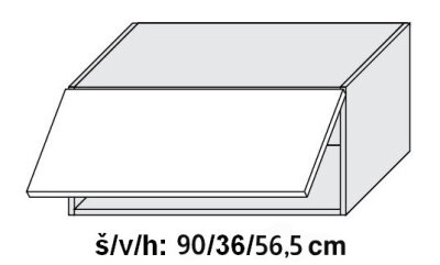 Kuchyňská skříňka horní ESSEN WHITE AKRYL LESK W6B/90 - lava