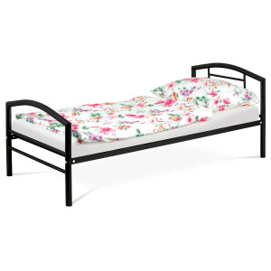Postel jednolůžková kovová černá BED-1900 BK