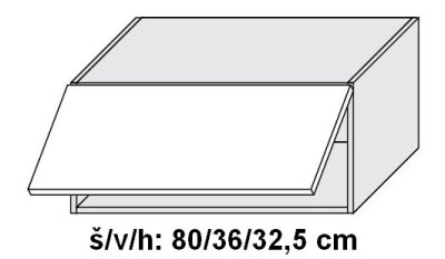 Horní skříňka MALMO DUB HALIFAX 80 cm                          
