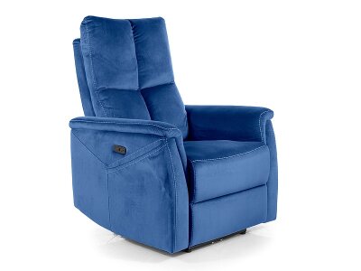Křeslo rozkládací masážní modrá NEPTUN M VELVET